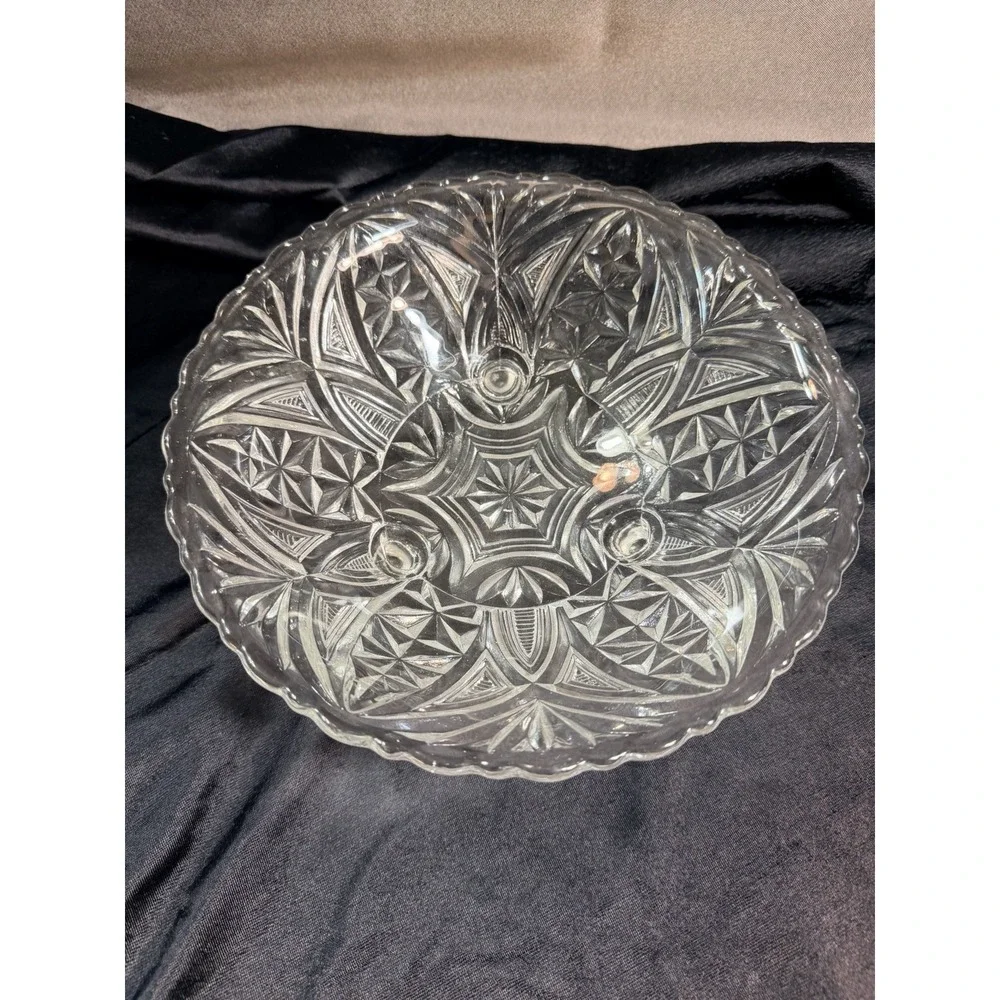 VTG Hobstar /Fans Design Candy Dish 9.25